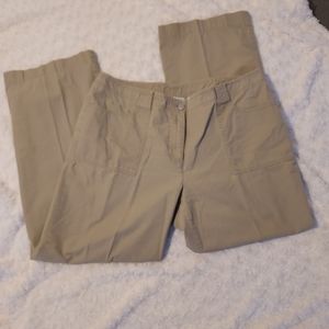 JH Collection Tan Cargo Capri Convertible Pants size 14 Normcore
